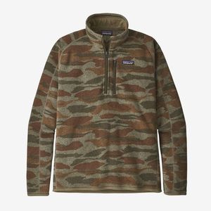 New Patagonia Better Sweater 1/4 Zip Camo Jacket